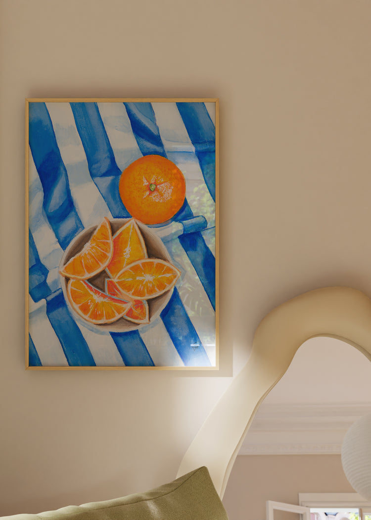 Orange and Blue Stripes | Art Print