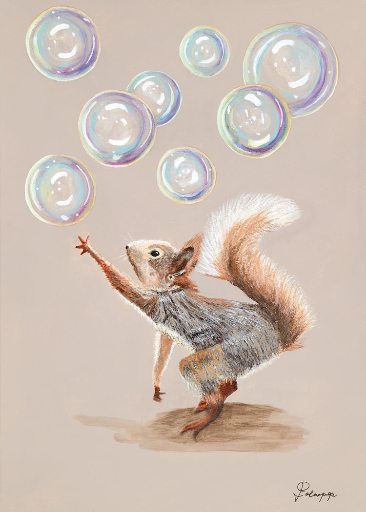 Bubbly Squirrel | Art Print