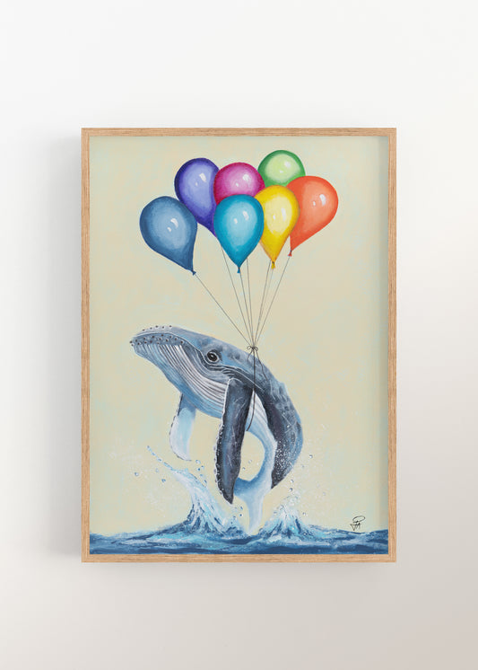 Flying Whale | Art Print
