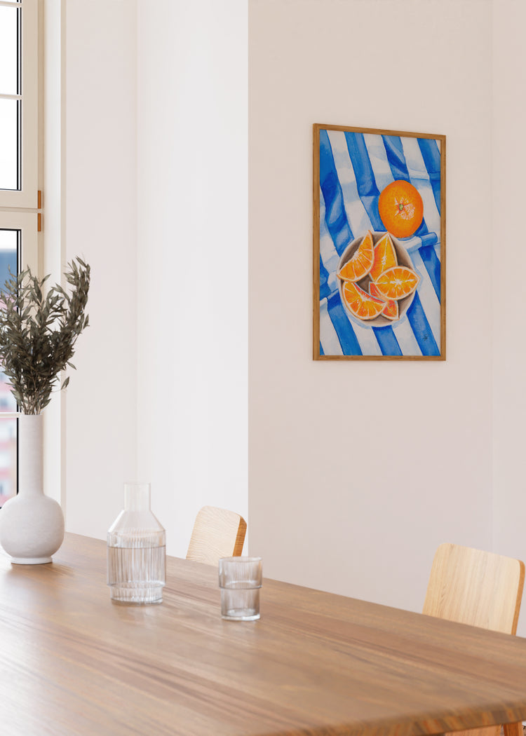 Orange and Blue Stripes | Art Print