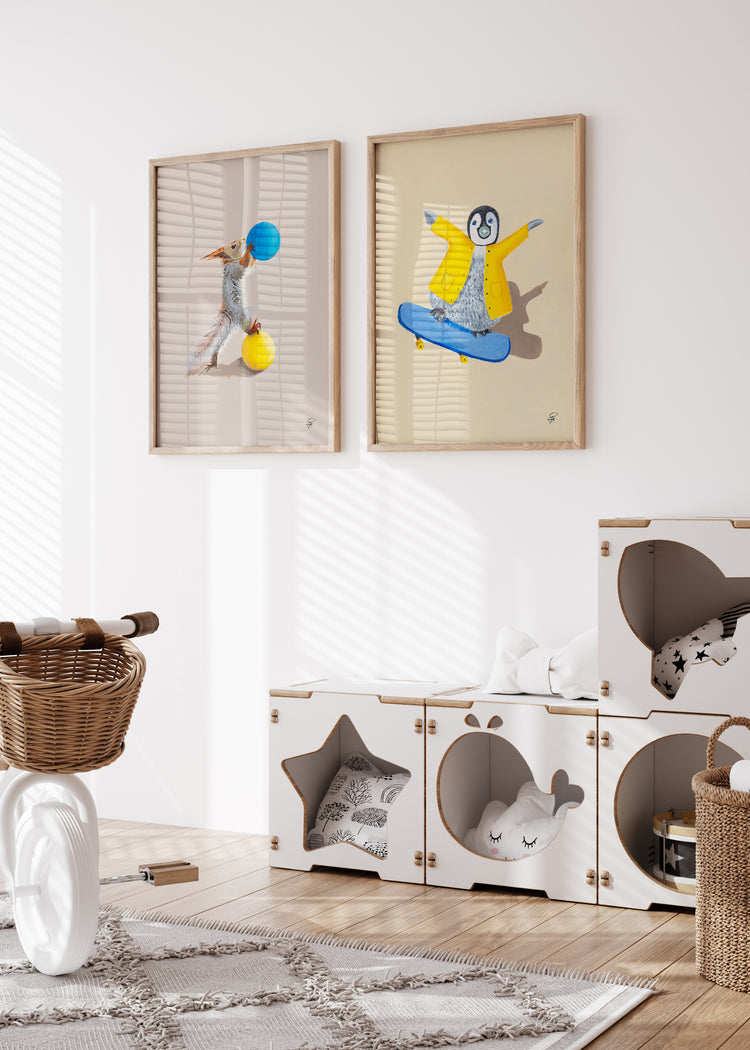 Skateboarder Pingüino | Art Print