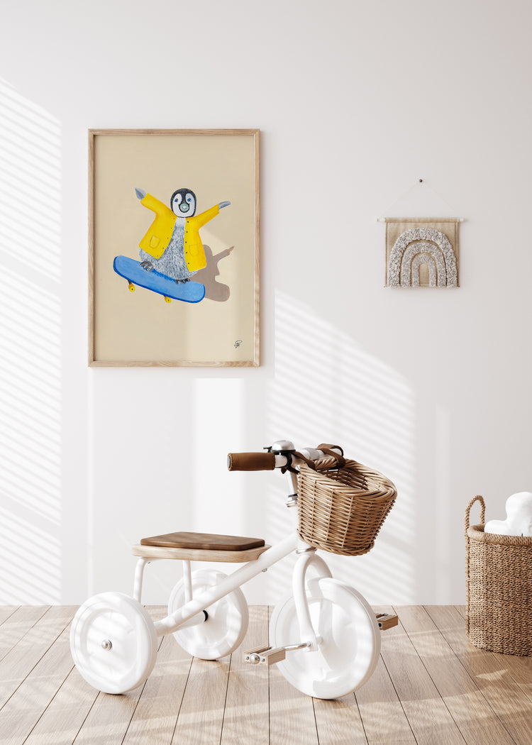 Skateboarder Pingüino | Art Print
